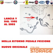 LANCIA Y MOLLA RITORNO PEDALE FRIZIONE NUOVO ORIGINALE 46786859