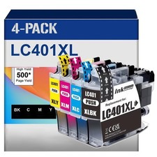4pk LC401XL Ink Cartridges for