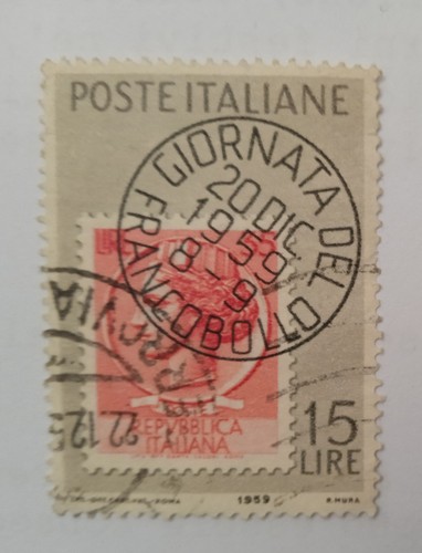 Francobollo italia 1959 usato - italia,1959,,