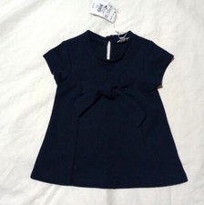 Vestitino felpato blu fiocco - felpato, +fiocco