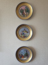 LOTTO 3 PIATTI DECORATI A MANO SERIE NUMERATA DE WAN OBJET D'ART