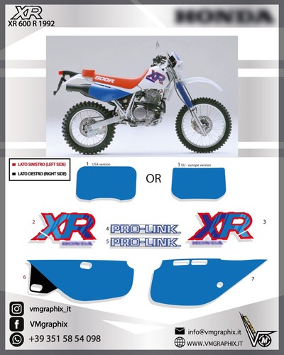 Adesivi 600 1992 xr 600r - 1992,