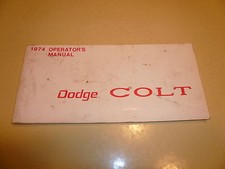 1974 Dodge Colt Operator's