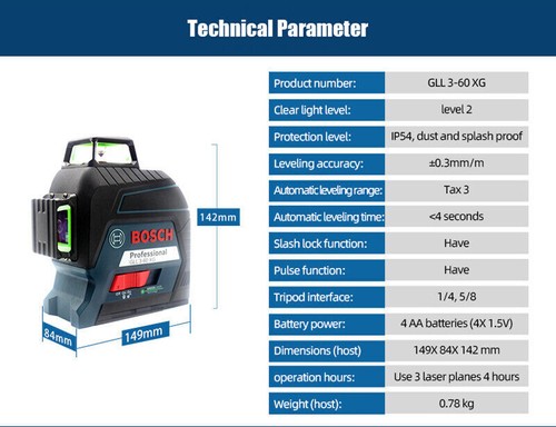 Bosch livella laser 360 - livella, gradi