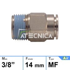 Raccordo innesto rapido per aria compressa D 14 mm x 3/8 AERRE RIR14 ottone