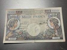 Banconota 1000 Franchi Francesi 1940