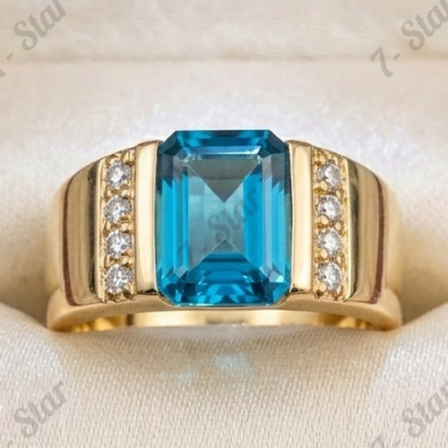 Anello uomo topazio - uomo, oro
