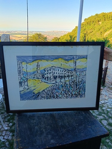 Acquerello quadro pescara - acquerello,