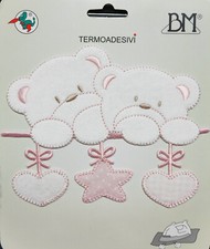 PATCH APPLICAZIONE RICAMATA TERMOADESIVA DECORO PER COPERTINA BIMBA NEONATO