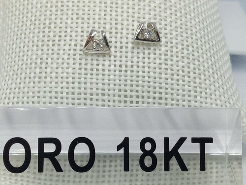 Orecchini oro bianco 750 18 - 750,