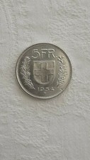 SVIZZERA 5 FRANCHI 1954 qSPL
