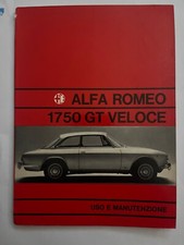 ALFA ROMEO GT 1750 LIBRETTO USO MANUTENZIONE USE MAINTENANCE MANUAL