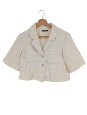 SISLEY Blazer corto Donna Blazer Taglia IT 40 bianco sporco elegante