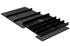 Inserto per Posate Fineline Cassetto 80-90cm Legno Massello Frassino Nero