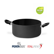 ITALPENT PENTOLA BASSA CASSERUOLA ANTIADERENTE BLACK LINE CM 16 18 20 22 24