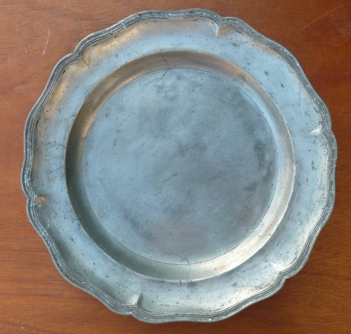 Piatto peltro del - piatto, in