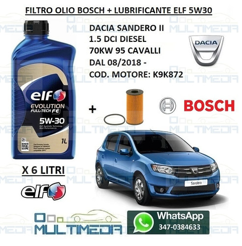 Filtro olio bosch - filtro, elf