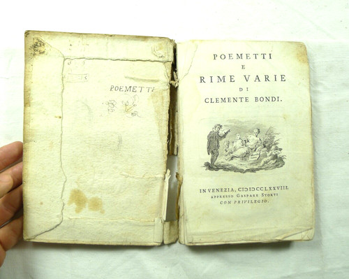 Venezia 1778 libro antico idea - libro,
