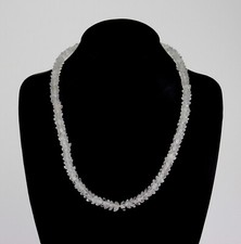 Natura Cristallo di Rocca Collana Blumenform- Inciso Vintage Pezzo Unico 42,5 CM