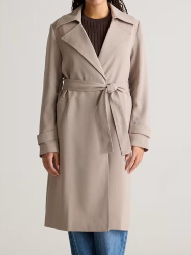 Quince stretch crepe trench - crepe,