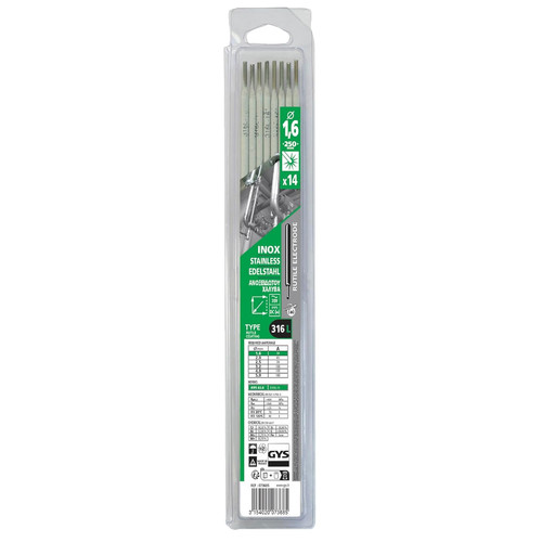 Elettrodi 316l inox ø1 - 14, Ø1,6