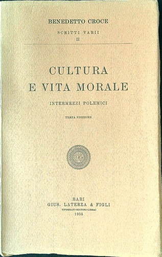 Cultura vita morale croce - cultura,