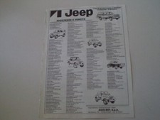 advertising Pubblicità 1985 JEEP CJ7 LAREDO/RENEGADE/CHEROKEE CHIEF/LAREDO