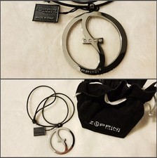 Collana "Zoppini Firenze" Pendente in Acciaio con 4 Diamanti Veri Made in Italy