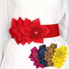Cintura Da Donna Cintura Con Decorazione Floreale A Corsetto Ampio Elastico ☆