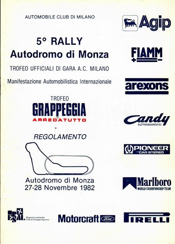 Rally autodromo monza 1982 - rally,
