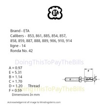 ETA 853, 861, 885, 854, 857 +