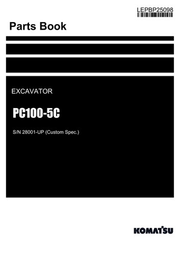 Komatsu pc100 manuale - komatsu, pc100-5c