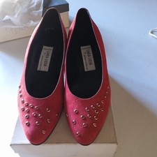 Scarpe vintage camoscio rosso "Linea Lidia" n 36,5