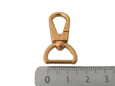 Louis Vuitton Autentico Portachiavi Unisex Tono Oro Satinato Moschettone Portachiavi