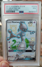 2019 Pokemon TCG Mewtwo GX Hidden Fates Holo Full Art Shiny PSA 9 MINT ENG SV59