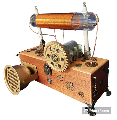 Radio cristallo steampunk - in,