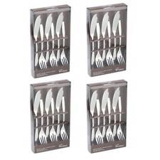 24tlg. Acciaio Inox Posate per Pesce 12 Persone Forchetta Coltello da