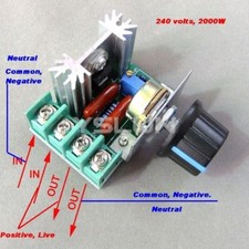 Regolatore velocità 2000 W WATT 220v MOTORI ELETTRICI A CONDENSATORE 2000 watt I
