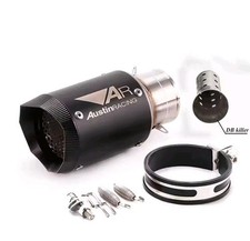 terminale di scarico Universale Moto 60mm Acciaio Inox Silenziatore Ottimo Sound