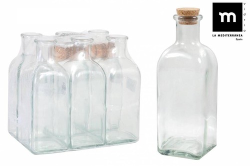 Glass bottles with cork tap - bottles,