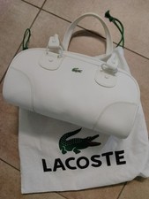 "LACOSTE" BORSA BELLISSIMO BAULETTO DONNA BIANCO + SACCA ANTIPOLVERE  OCCASIONE!