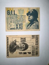 Tessere G.I.L Ventennio Fascista Mussolini