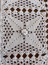 copriletto fatto a mano matrimoniale interamente all'uncinetto Mattonelle Cotone