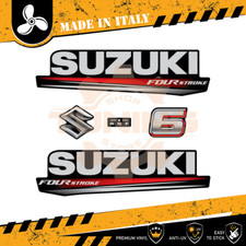 Decalcomania Adesivi Motore Fuoribordo Suzuki DF 6 cv A - Four Stroke RED