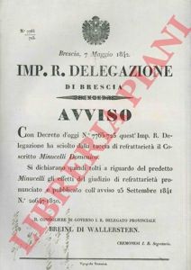 Scioglimento dalla taccia - , di