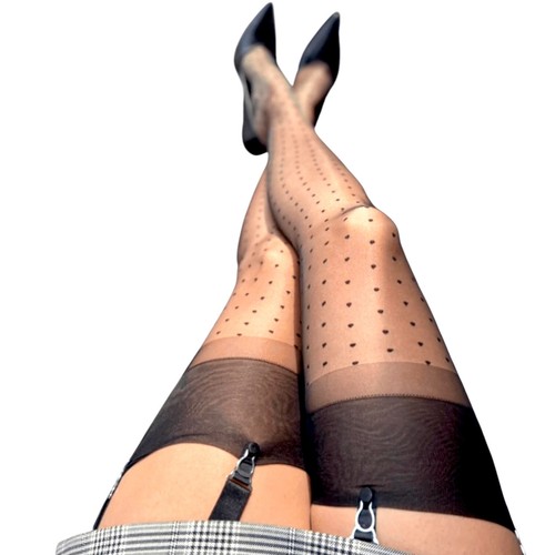 Calze velatissime pois nere - pois,