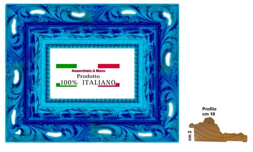 Cornice traforata blu - , cobalto