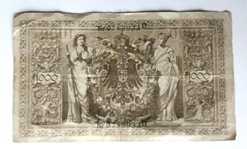Banconota antica 1000 mark - banconota,