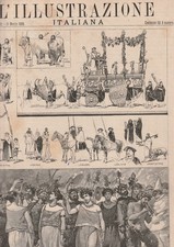 2 L'ILLUSTRAZIONE ITALIANA, 12-1896 IL CARNEVALE DI ROMA, 13-1896