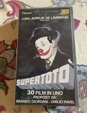 SuperToto vhs videotape no dvd o blu ray rarissima 30 film in uno Filmauro 1980
